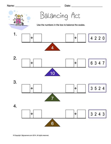 Number Balance Nrich Number Balance Worksheet - Number Balance Worksheet