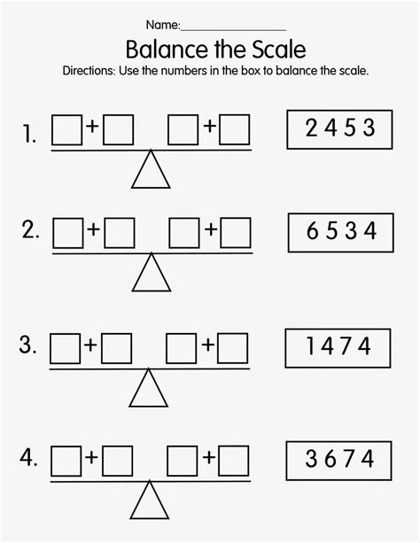Number Balance Teaching Resources Tpt Number Balance Worksheet - Number Balance Worksheet