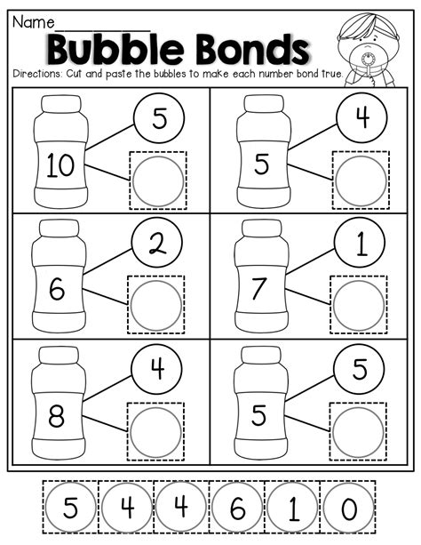Number Bonds Worksheets First Grade Winter Activities And Number Bond Worksheets For Kindergarten - Number Bond Worksheets For Kindergarten