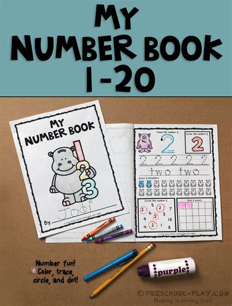 Number Books 1 20 Printable Classroom Resource The Printable Number Book 1 20 - Printable Number Book 1 20