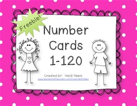 Number Cards 1 120 Freebie By Heidi Neels Printable Number Cards 120 - Printable Number Cards 120