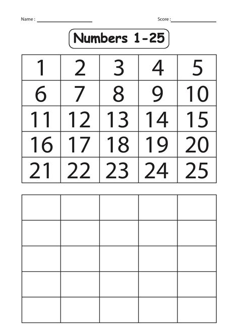 Number Chart 1 25 Free Printable Worksheets Worksheetfun Number 25 Worksheet - Number 25 Worksheet