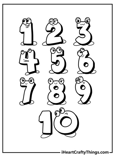 Number Coloring Pages 1 10 Number Coloring Pages 1 10 - Number Coloring Pages 1 10