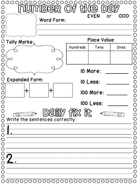 Number Day Daily Fix It Teacher Idea Daily Fix It Sentences 2nd Grade - Daily Fix It Sentences 2nd Grade