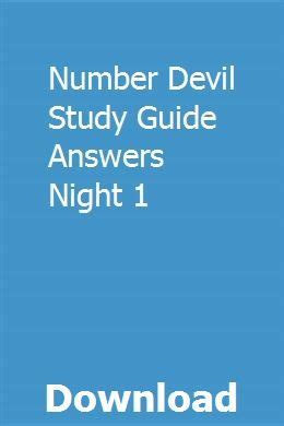 Number Devil Study Guide Questions Answers