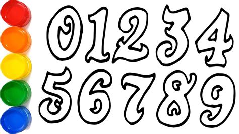 Number Drawing 0 To 9 Full Tutorial Video Numbers 0 To 9 - Numbers 0 To 9