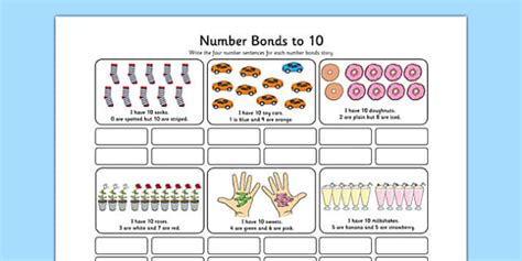 Number Facts Of 10 Stories Worksheet Teacher Made Number Facts To 10 - Number Facts To 10