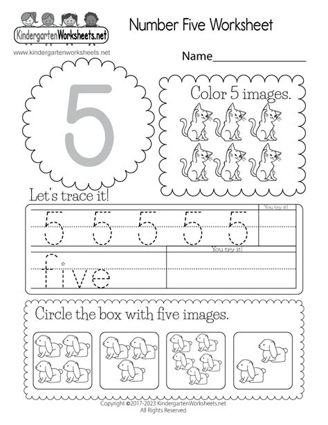 Number Five Worksheet Free Printable Digital Amp Pdf Number 5 Worksheets For Preschool - Number 5 Worksheets For Preschool