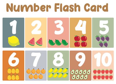 number flash cards