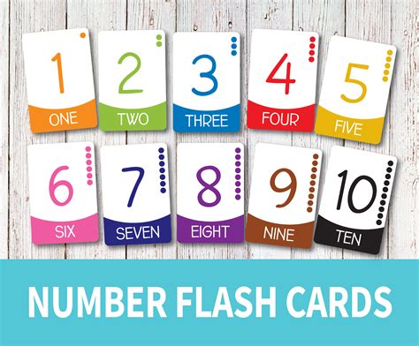 Number Flashcards Superstar Worksheets Number Cards 110 - Number Cards 110