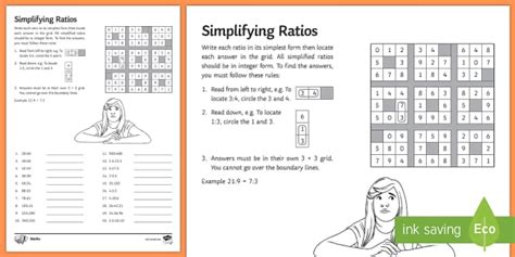 Number Grid Simplifying Ratios Middle School Maths Twinkl Number Grid Puzzles Worksheet - Number Grid Puzzles Worksheet