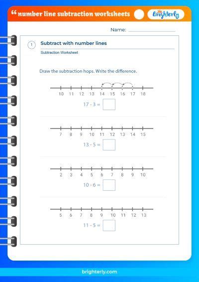 Number Line Subtraction Worksheets Brighterly Open Number Line Subtraction Worksheet - Open Number Line Subtraction Worksheet