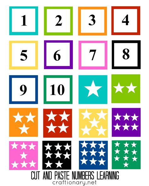 Number Matching Game Free Printable Cut And Paste Cut And Paste Numbers - Cut And Paste Numbers