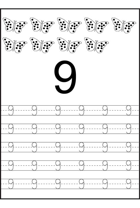 Number Nine Worksheet Free Printable Digital Amp Pdf Number 9 Worksheet For Preschool - Number 9 Worksheet For Preschool