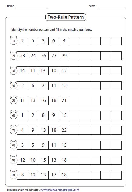 Number Patterns Worksheets Grade 6   Number Pattern Worksheets Math Worksheets 4 Kids - Number Patterns Worksheets Grade 6