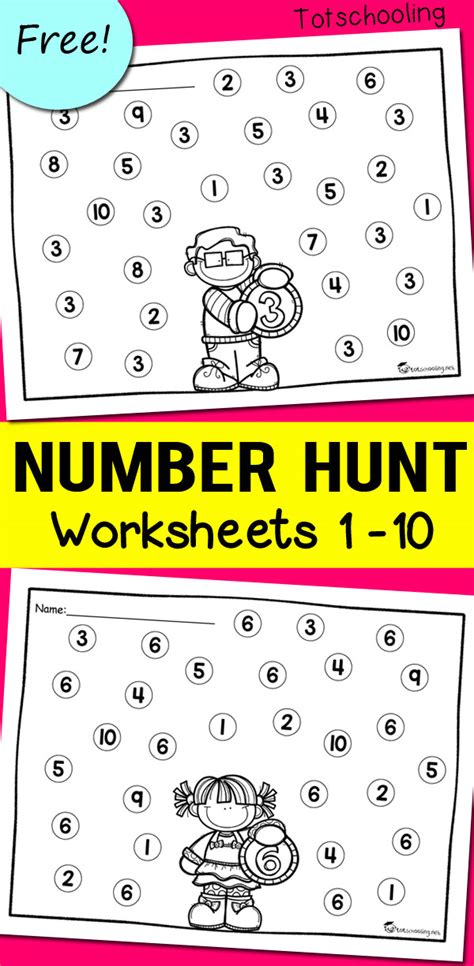 Number Recognition Worksheets Totschooling Toddler Number Recognition Worksheets For Preschool - Number Recognition Worksheets For Preschool