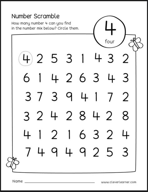 Number Scramble Activity Worksheet For Number 9 For Number 9 Worksheet For Preschool - Number 9 Worksheet For Preschool