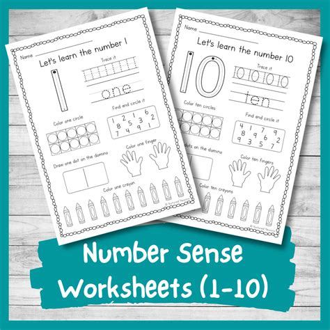 Number Sense 1 10 Cut And Paste Worksheets Number Cut And Paste - Number Cut And Paste