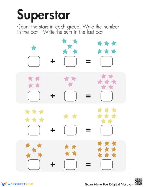 Number Sentence Superstar Addition Interactive Worksheet Education Com Superstar Math Worksheets - Superstar Math Worksheets
