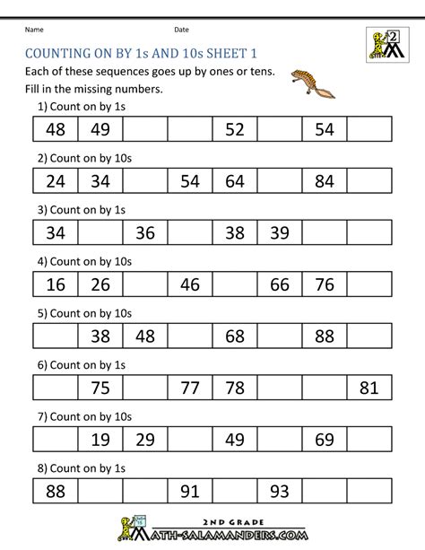 Number Sequence 2nd Grade Worksheets Kiddy Math Sequence Worksheets 2nd Grade - Sequence Worksheets 2nd Grade