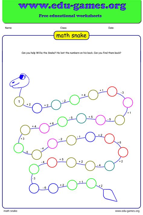 Number Snake Maze Dadsworksheets Com Math Maze Worksheets - Math Maze Worksheets