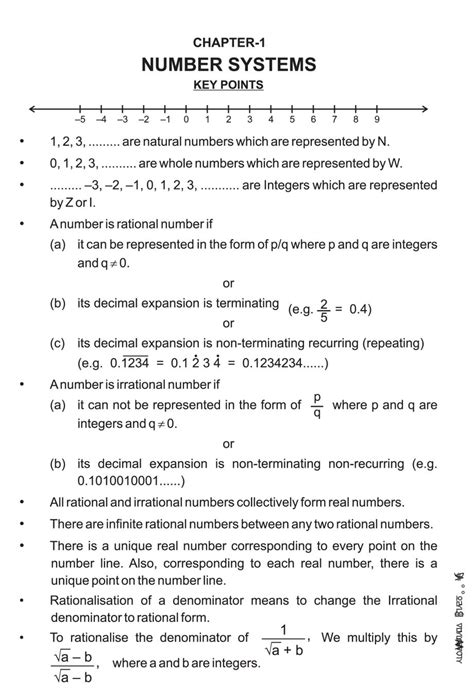 Number System Class 9 Notes