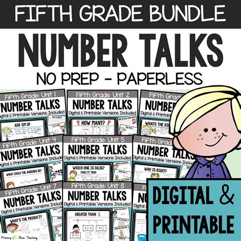 Number Talks 5th Grade Bundle Number Sense Activities Number Talks For 5th Grade - Number Talks For 5th Grade