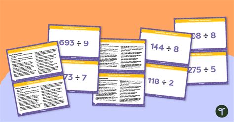 Number Talks Mental Division Task Cards Teach Starter Math Talk Cards - Math Talk Cards