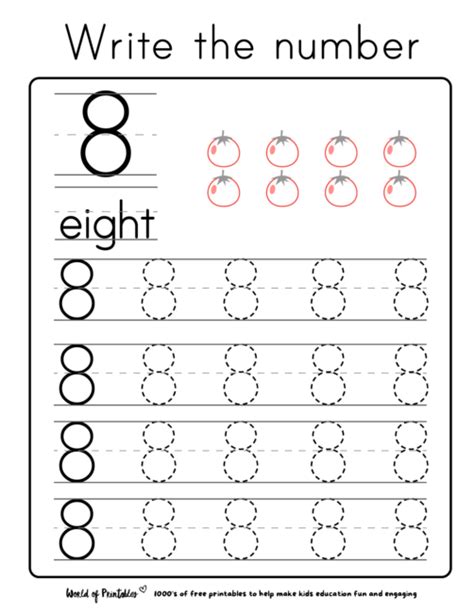 Number Tracing 165 Free Printable Worksheets World Of Pre Kindergarten Worksheets Numbers - Pre Kindergarten Worksheets Numbers