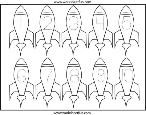 Number Tracing Rocket 1 10 1 Worksheet Free Kindergarten Rocket Worksheet - Kindergarten Rocket Worksheet
