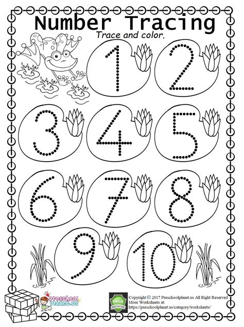 Number Tracing Worksheets 1 10 Preschool And Kindergarten Kindergarten Number Worksheets 1 10 - Kindergarten Number Worksheets 1 10