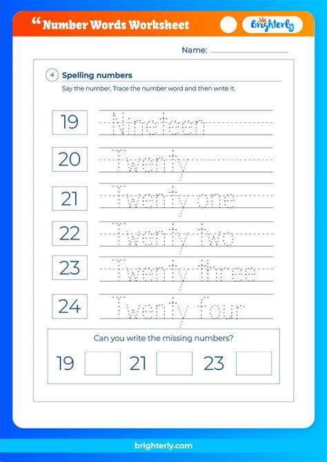 Number Words Worksheet Brighterly Number Word Worksheet - Number Word Worksheet