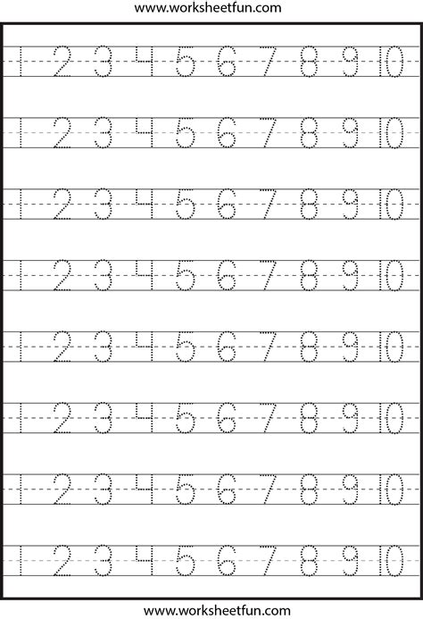 Number Worksheets For Kindergarten Pdf Tracing Printables Kindergarten Number Worksheets - Kindergarten Number Worksheets