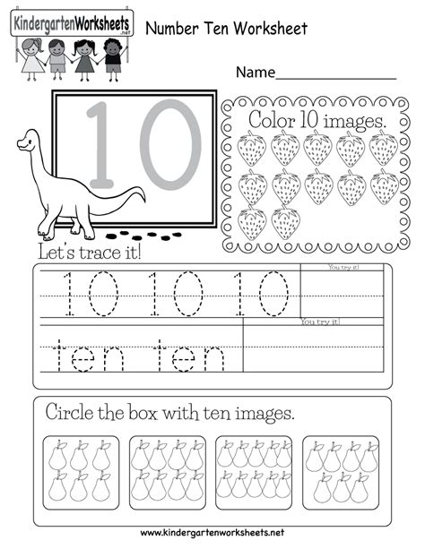 Number Worksheets For Preschool 10 Free Pdf Printables Number 10 Preschool Worksheets - Number 10 Preschool Worksheets
