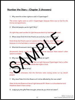 Read Online Number The Stars Chapter Questions And Answers 