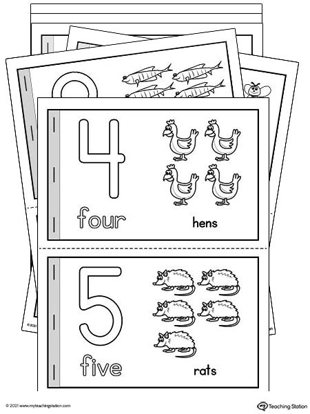 Numbers 0 10 Mini Book Printable Color Myteachingstation 0 10 Preschool Worksheet - 0-10 Preschool Worksheet