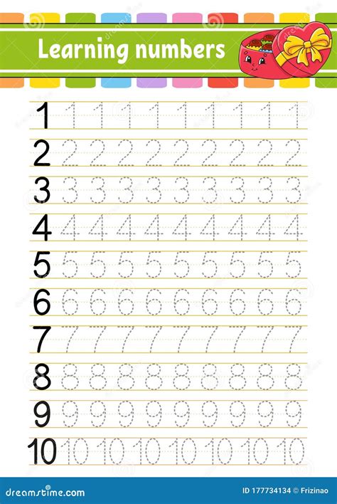 Numbers 1 10 Worksheets Trace Write Draw Ten Writing Numbers Worksheet 1 10 - Writing Numbers Worksheet 1 10