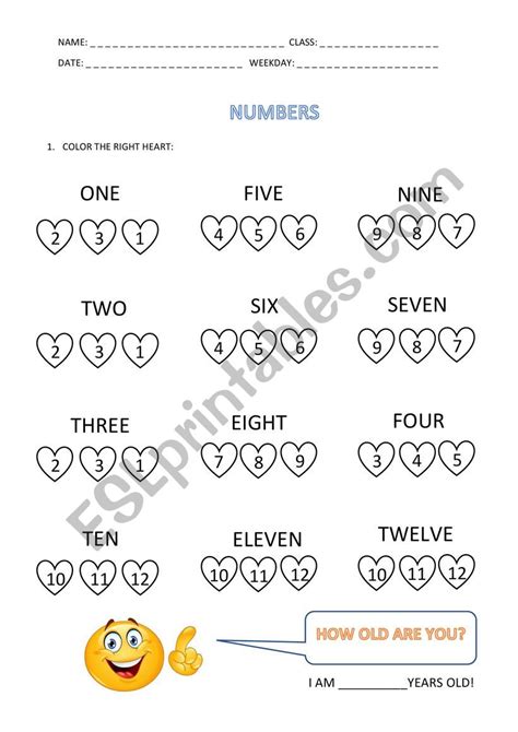 numbers 1 12 printable matching number 12 coloring worksheets free