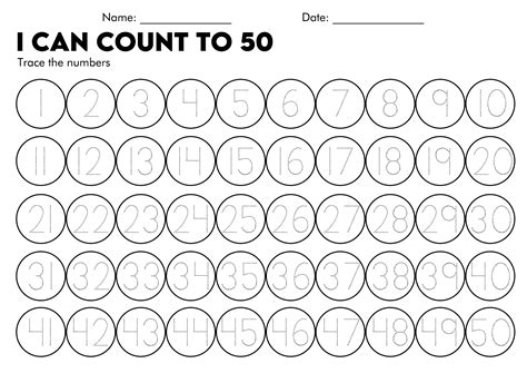 Numbers 1 50 Tracing Worksheets Pack Worksheetspack Write Numbers 1 To 50 Worksheet - Write Numbers 1 To 50 Worksheet