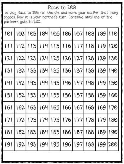 Numbers 100 120 Freebies Teach Junkie Cut Out Numbers 110 - Cut Out Numbers 110
