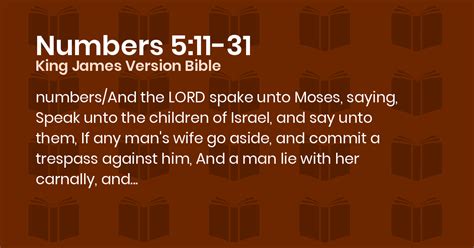 Numbers 5 11 31