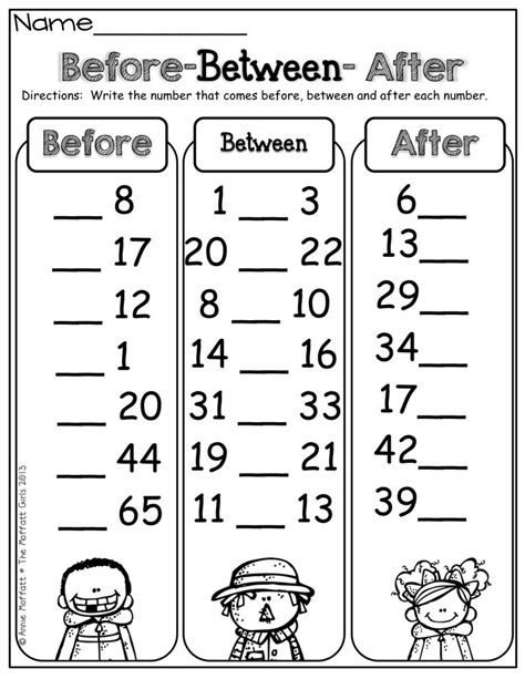 Numbers Before After And Between Activities 2 Before Before After And Between Numbers - Before After And Between Numbers