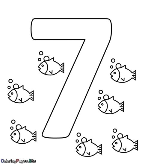 Numbers Coloring Page Number Seven Coloring Page Number Coloring Pages 1 10 - Number Coloring Pages 1 10