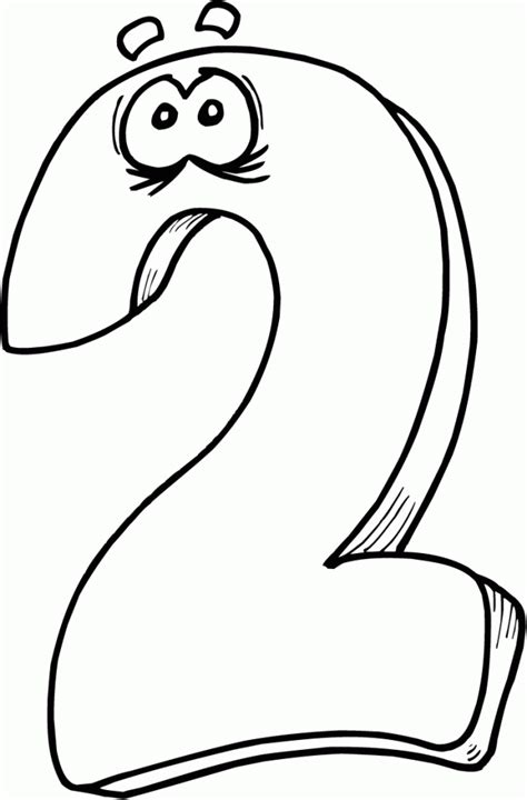 Numbers Coloring Page Number Two Coloring Page Worksheets Number 2 Coloring Page - Number 2 Coloring Page