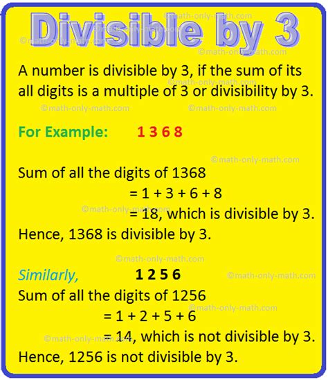 Numbers Divisible By 3