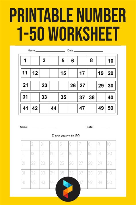 Numbers From 1 To 50 Worksheet Live Worksheets Numbers 1 50 Worksheet - Numbers 1 50 Worksheet