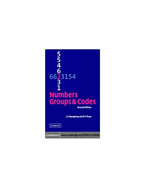 Numbers Groups And Codes Solution Manual