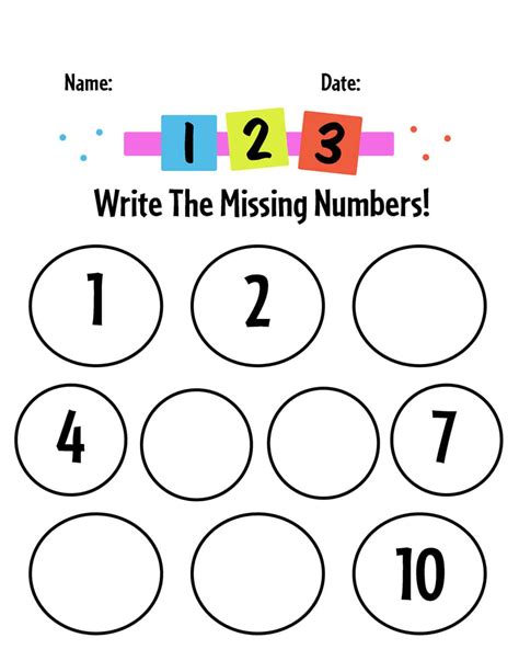 Numbers Missing Numbers 1 To 10 Archives Free Missing Numbers 1 To 10 - Missing Numbers 1 To 10