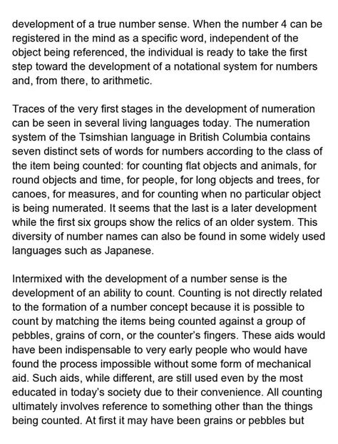 Numeration Reading Answers