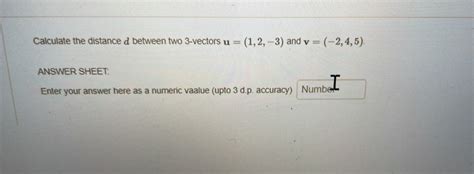Numeric Answer Sheet